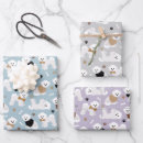 Recherche de frise de bichon papier cadeau Chien blanc