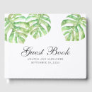 Search for tropical wedding guest books Botanical