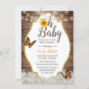 Search for sunflower and butterfly invitations Rustic