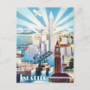 Recherche de carte seattle cartes postales Rétro