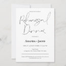 Search for modern calligraphy rehearsal dinner invitations Simple
