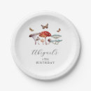 Search for mushrooms paper plates Watercolor