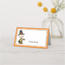 Search for peanuts place cards Thanksgiving dinner table