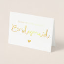 Search for wedding thank you bridesmaid cards Gold
