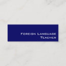 Search for language teacher business cards Professional
