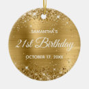 Search for 21st birthday ornaments Chic