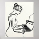 Search for playing piano art Girl