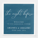 Search for navy blue wedding napkins Calligraphy