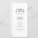 Search for order of service wedding programs Chic