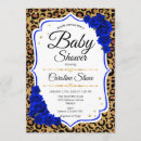 Recherche de leopard baby shower invitations Empreinte de léopard