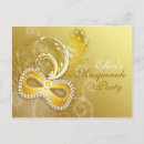 Search for feather mask invitations Gold