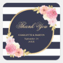 Search for thank you gold wedding stickers Navy blue