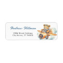 Search for airplane return address labels Baby shower
