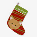 Search for orange cat christmas stockings Red