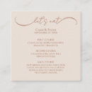 Search for menu for wedding enclosure cards Calligraphy