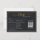 Search for event rsvp cards Black and gold
