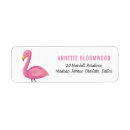 Search for cute flamingo return address labels Simple