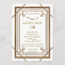 Recherche de gatsby anniversaire invitations Blanc