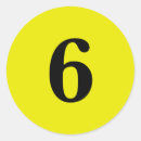 Search for number six stickers Simple