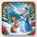 Search for winter snow scene coasters Festive