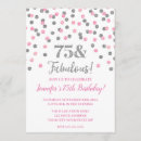 Search for 75 and fabulous invitations Black