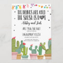 Search for engagement couple bridal shower invitations Cactus