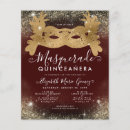 Search for masquerade party invitations Gold