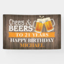 Search for rustic birthday banners Cheers and beers