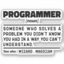 Search for programming humor stickers Geek