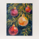 Search for christmas ornament puzzles Watercolor