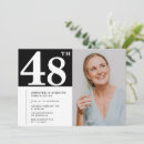 Search for 48th birthday invitations Elegant