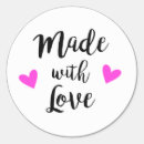 Search for black white and pink stickers Made with love