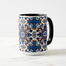 Search for indigo blue mugs Blue and white
