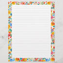 Search for lined floral stationery paper Feminine