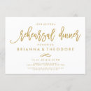 Search for gold rehearsal dinner invitations White