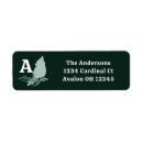 Search for bird on a branch return address labels Cardinal