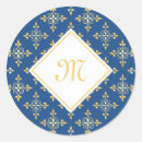 Search for floral damask monogram initial stickers Vintage