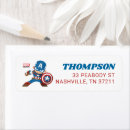 Search for super hero return address labels Captain america