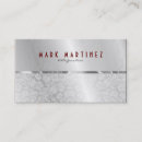 Search for damask monogram business cards Silver