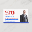 Recherche de candidate business cards Politicien