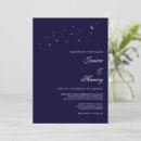 Search for midnight blue wedding invitations Moon and stars