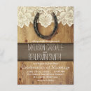Search for country western lace wedding invitations Horseshoe