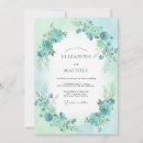 Search for aqua blue floral wedding invitations Teal