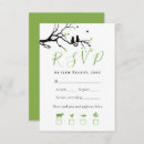 Search for birds wedding rsvp cards Black