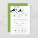 Search for birds wedding rsvp cards Black