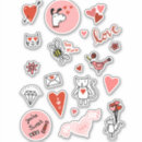 Recherche de coeur de mine autocollants Rose