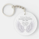 Search for angel wing keychains In loving memory