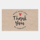 Search for rustic thank you stickers Heart