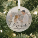 Search for just married ornaments 1st christmas married