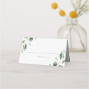 Search for eucalyptus wedding place cards Watercolor greenery